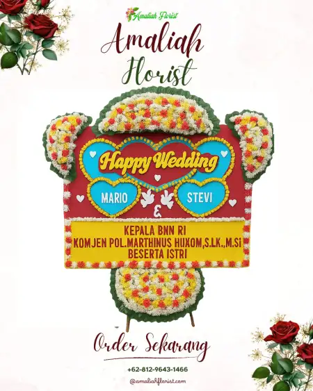 Papan Bunga Pernikahan Gedung Rejo Sakti